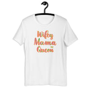 Wifey Mama Queen pink Kente cloth Gift for Mothers Day T- shirt