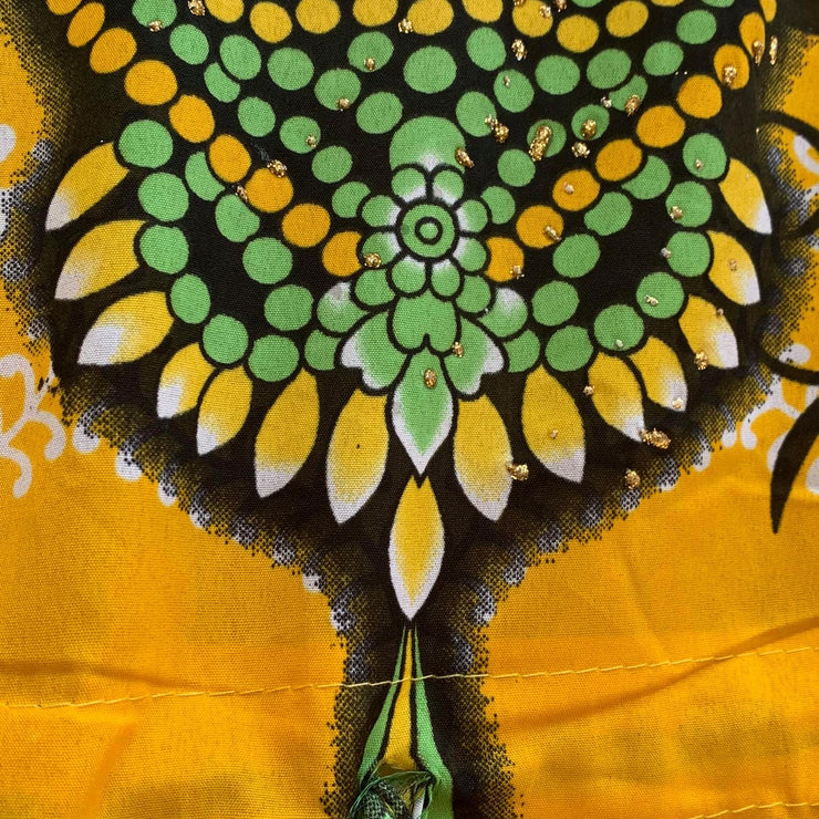 Yellow,Green ,Black  Butterfly KAFTAN MUUMUU