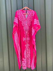 Pink Moroccan Tribal Design KAFTAN MUUMUU