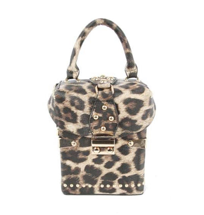 Leopard Print  Box Crossbody Bag