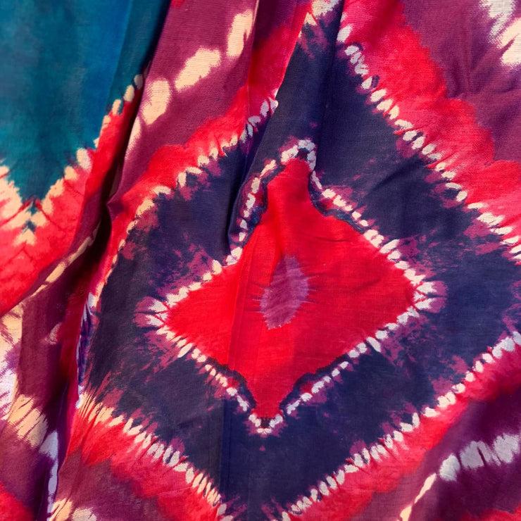 AFRICAN PRINT PINK PURPLE BLUE  TOP BLOUSE