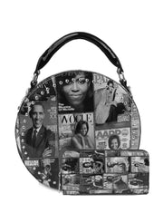 Round Obama Magazine Handbag 2 piece Black/White